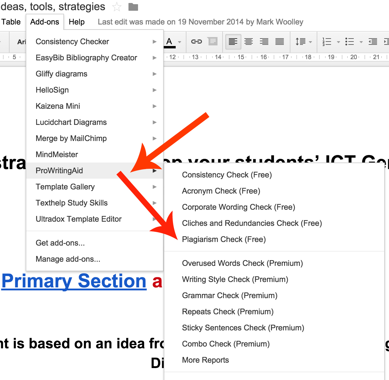 What program do teachers use to check for plagiarism