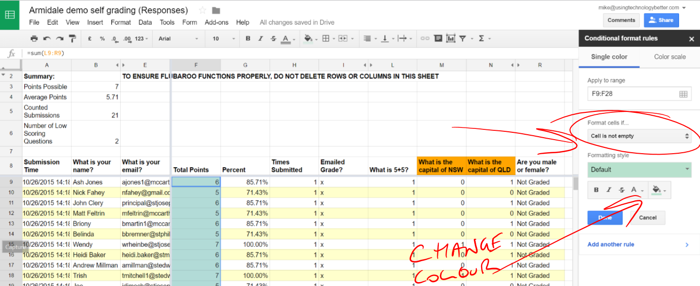 Conditional formatting in Google sheets - adding rules 