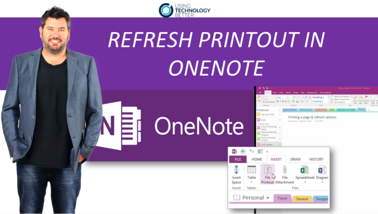 How to Refresh printout in OneNote