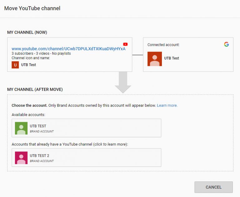 Channel: How to change the Owner (google account) or add