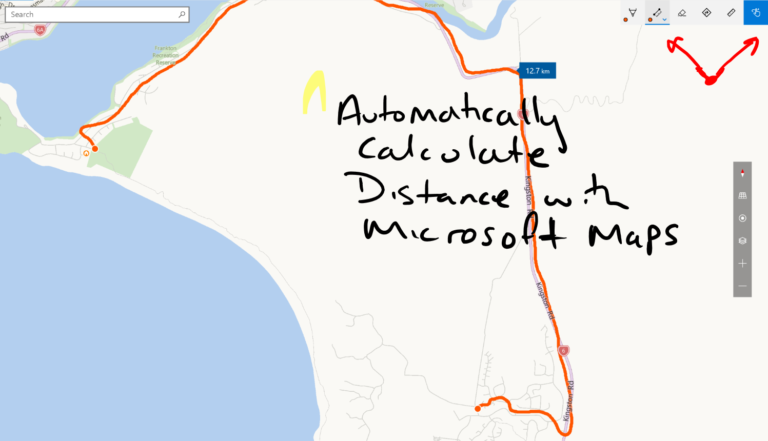 microsoft maps - calculating distance