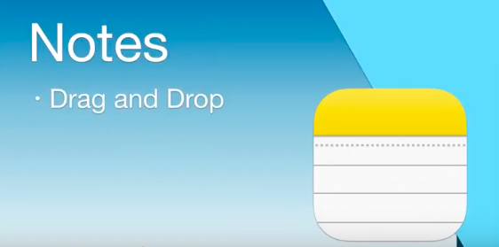 Apple Notes drag and drop