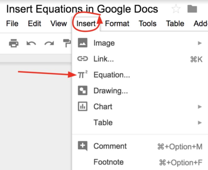 Inserting Maths Equations In Google Docs Using Technology Better