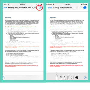 Markup and annotation on iOS