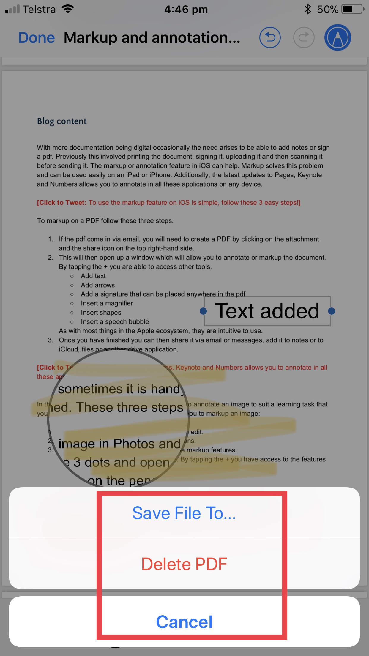 Markup and annotation on iOS_7