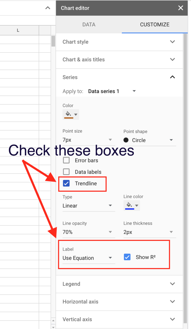 How to Insert Line of Best Fit in Google Spreadsheets - GeeksforGeeks