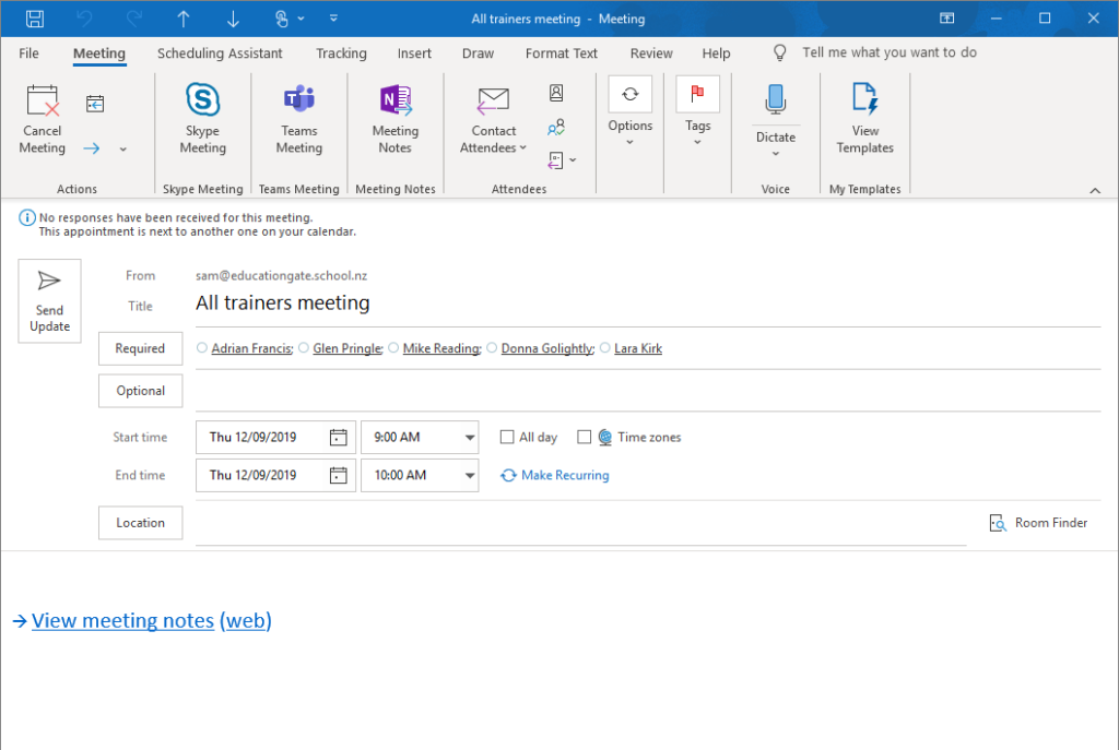 How to Manage Meeting Minutes with Microsoft Outlook & OneNote – Using  Technology Better