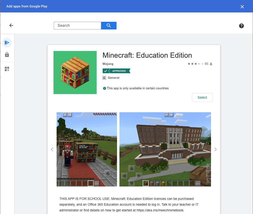 minecraft web store